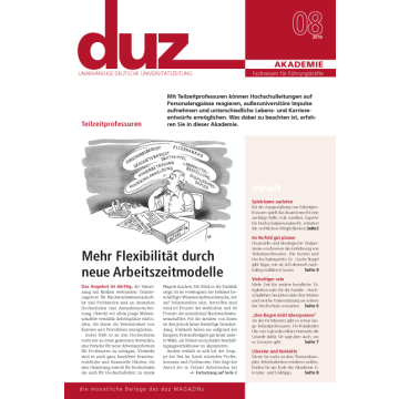 duz Akademie – Ausgabe 19 „Teilzeitprofessuren“