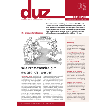 duz Akademie – Ausgabe 17 „Die Graduiertenakademie“