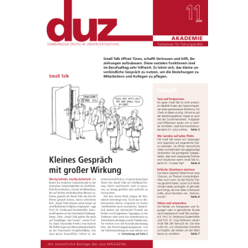 duz Akademie – Ausgabe 10 „Small Talk“