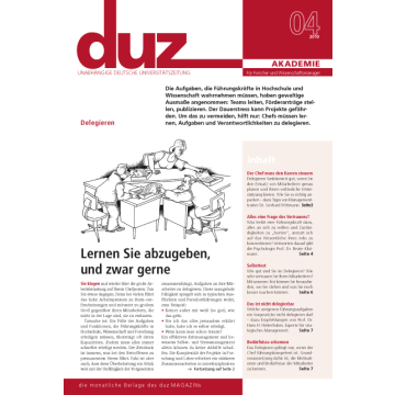 duz Akademie – Ausgabe 15 „Delegieren“